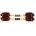 SuperLove Deluxe Leather Handcuffs Wine Red
