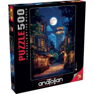 Anatolian Пъзел Anatolian от 500 части - Галата при пълнолуние (P3643)