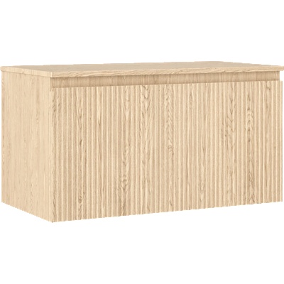 Mexen Rivel баня шкаф с умивалник 90 см с плот, 1 чекмедже, рифлована, дъб - 91A20-09047-1-BFC81 (91A20-09047-1-BFC81)