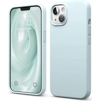 elago Soft Silicone Case - силиконов (TPU) калъф за iPhone 13 (зелен)
