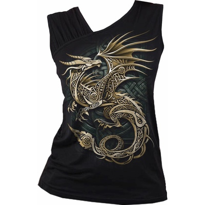 Spiral Celtic Dragon Čierna