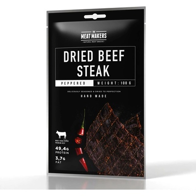 The Meat Makers MM Dried Beef Steak Peppered 100 g