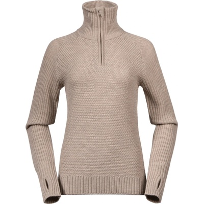 Bergans of Norway Дамски вълнен пуловер Bergans Ulriken Lady Jumper Merino jumper - Sandstone (105-0573-1812)