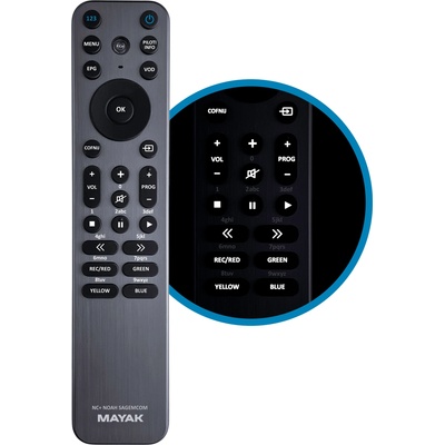 GENERAL Nc+ noah sagemcom dsiw74, 4k ultrabox+, dsi83 hd, dsi87, adb ncp-4740sf - метал и подсветка дистанционно управление дубликат (noah sagemcom dsiw74, 4k ultrabox+, dsi83 hd, dsi87, adb ncp-4740sf)