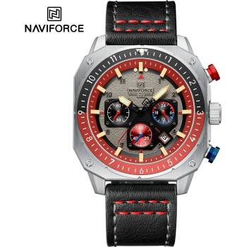 Naviforce Часовници naviforce sq-38602 - Сребристо / Черно / Червено kp38602 (sq-38602)