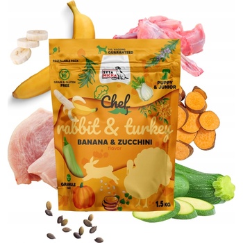 Syta Micha Chef Králik s morčacím Junior 1,5 kg