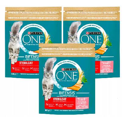 SADA Krmivo Purina ONE STERILCAT LOSOS 3x 800g