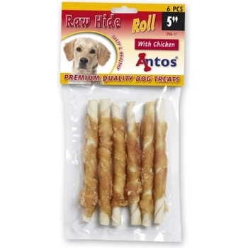 Antos Roll Premium - Кучешко лакомство, усукани солети обвити с пилешко месо, (12 см. )