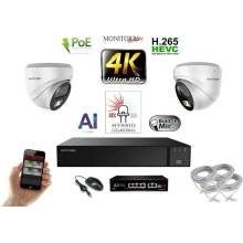 Monitorrs Security AI Hybrid Light IP 2 kamerový set WDome 6481K2B