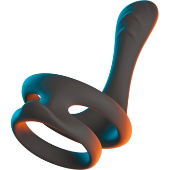 Erecto - пръстен за пенис и тестиси (черен)