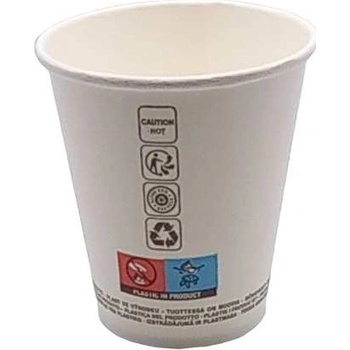 OBALOVO Papierový pohár biely 180 ml