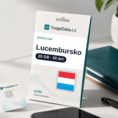 eSIM Lucembursko 20 GB / 29 dní