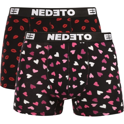 Nedeto Комплект от две - мъжки боксерки Nedeto Kiss and Hearts многоцветни Nedeto | Mnogotsveten | МЪЖЕ | 3XL