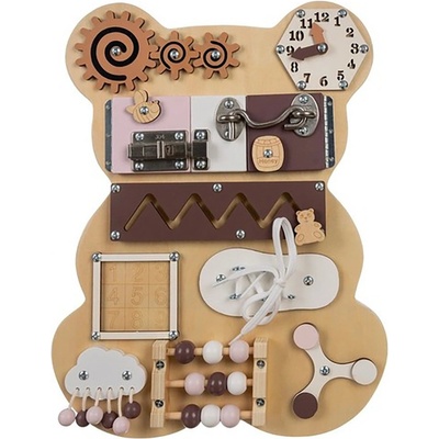 Activity Board Medvídek Montessori béžový