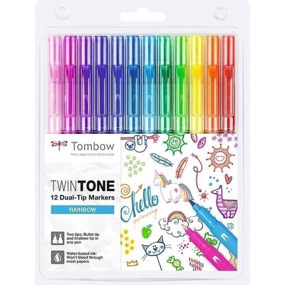 Sada oboustranných fixů TwinTone, Rainbow