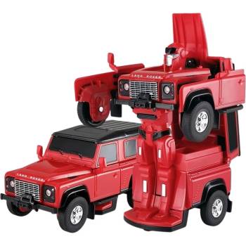 Rastar Метална играчка Rastar - Трансформиращ се робот/Land Rover Defender, 1: 32, червена (Ras62000_Rosu)