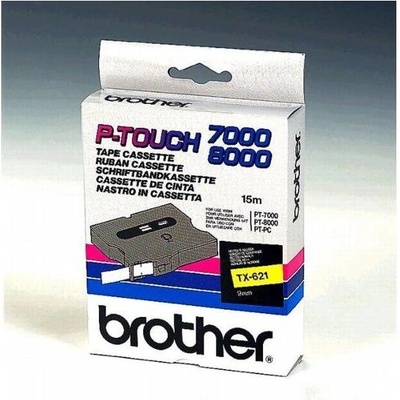 Brother - TX-621, žlutá / černá (9mm)