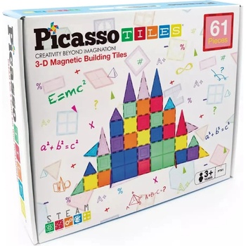 Picasso Tiles Magnetic Tiles 61 Pcs (pt61)