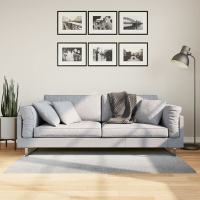 vidaXL Килим IZA с къс косъм, скандинавски вид, сив, 80x150 см (375450)