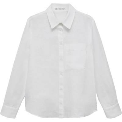 MANGO Блуза 'lino' бяло, размер xxl