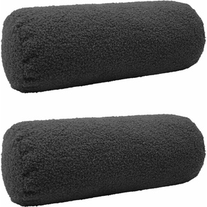 vidaXL Калъфка за възглавница 2 pcs HEERLEN Тъмносиво Ø 15 x 40 см (923271)