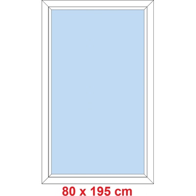 Soft Plastové okno 80x195 cm, FIX neotevíravé, Antracit struktura/bílá