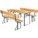 tectake 406013 pivný set franz ii, 3dielny, zložiteľný, s operadlami - hnedá