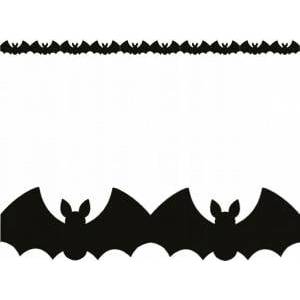 GoDan Paper Garland Bats Black 10.5x25x300cm