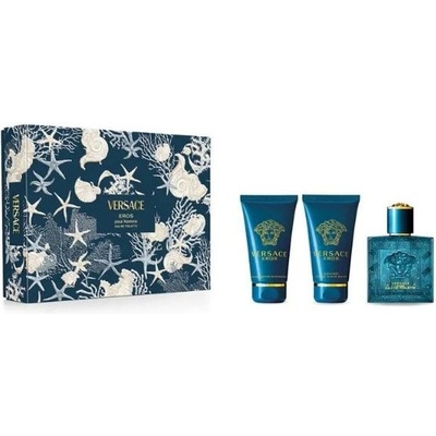 Versace Eros Homme EDT 50 ml + After Shave Balm 50 ml + Shower Gel 50 ml комплект за мъже