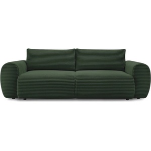 Bobochic Тъмнозелен разтегателен диван от рипсено кадифе 257 cm Lucien - Bobochic Paris (104872)