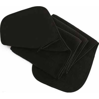 Result Winter Essentials fleecová šála s kapsou na zip s antipilingovou úpravou černá