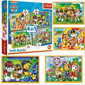 Trefl Puzzle 4in1 Holiday Paw Patrol Trefl 34395