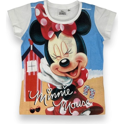 Dievčenské tričko s krátkym rukávom Minnie Mouse bílá
