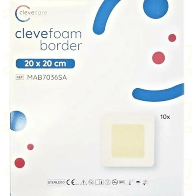 Clevecare Clevefoam Border pěn.krytí 20 x 20 cm 10 ks