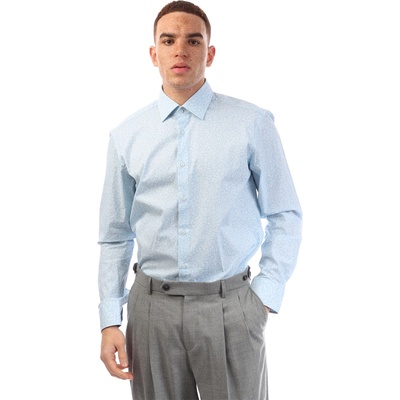 HUGO BOSS Риза с дълъг ръкав Boss Men's H Joe Kent Long Sleeve Oxford Shirt - Pastel Blue