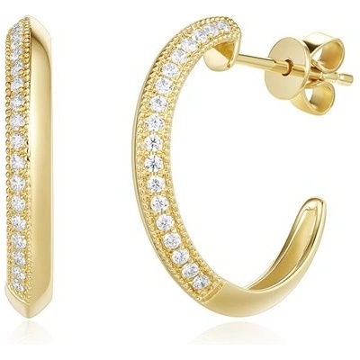 Aurino zlaté náušnice se zirkony E27550QCZZ4Y-1