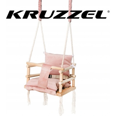 Kruzzel 18027 interiérová hojdačka 3v1 ružová