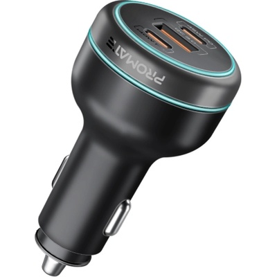 Promate Зарядно за кола 12V ProMate POWERDRIVE-230 230W Car Charger with 140W PD 3.1 USB-C, 45W PD USB-C, 45W QC3.0 USB-A port