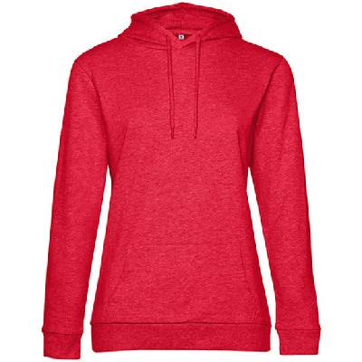 B&C dámska mikina s kapucňou WW04W Heather Red