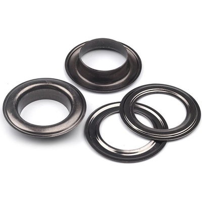 Průchodky s podložkou vnitřní Ø22 mm / vnější Ø34 mm, velké, 3 nikl černý