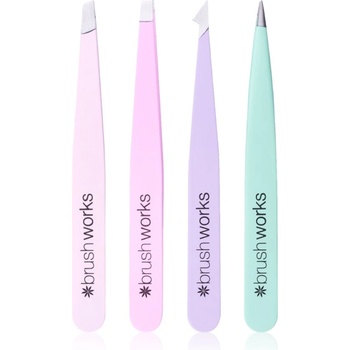 Brushworks Tweezer Set Pastel комплект пинсети