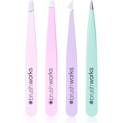 Brushworks Tweezer Set Pastel комплект пинсети