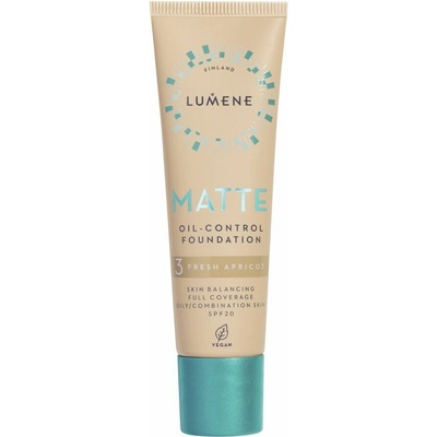 Lumene Matte Oil-Control zmatňujúci make-up SPF20 3 Fresh Apricot 30 ml
