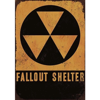 Ceduľa Fallout Shelter 40 x 30 cm