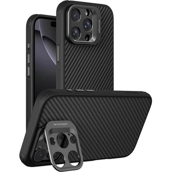 Nillkin Magsafe Калъф за iPhone 16 Pro Max, Nillkin Aramid Fiber CarboProp Kickstand Case, Черен (6902048282056)