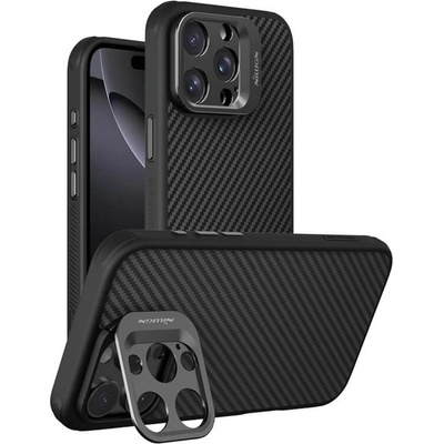 Nillkin Magsafe Калъф за iPhone 16 Pro Max, Nillkin Aramid Fiber CarboProp Kickstand Case, Черен (6902048282056)