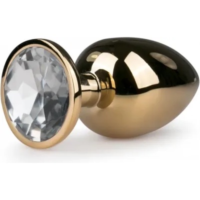 Loving Joy Метален анален разширител в златисто с кристал Precious L