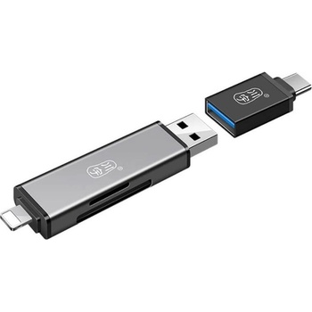 GKK USB и Card Reader за iPhone/iPad/Mac (Lightning), Сив (6945484703341)