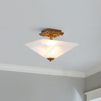 Elstead Lighting Flambeau STAR-F-S-DG - Мeден плафон STAR 2xE27/40W/230V (ED0879)