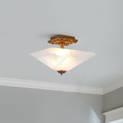 Elstead Lighting Flambeau STAR-F-S-DG - Мeден плафон STAR 2xE27/40W/230V (ED0879)